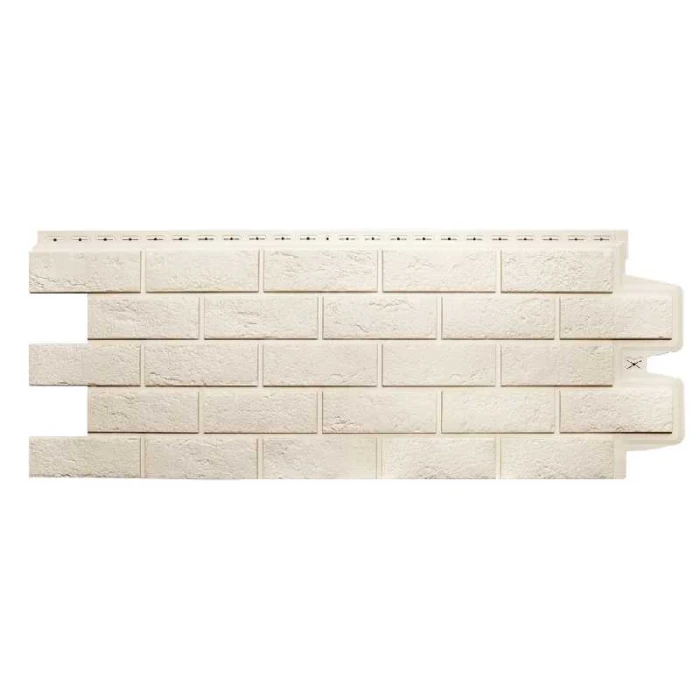 Фасадная панель Grand Line Кирпич состаренный Стандарт Молочный