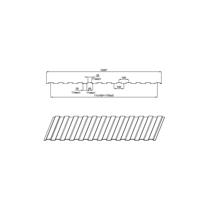 Профнастил МП10ПГ 0.5 Viking E RAL 6007