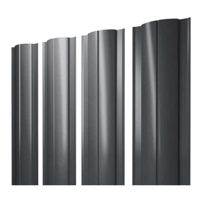 Штакетник Круглый Grand Line 0,4 Полиэстер RAL 7024 Мокрый Асфальт